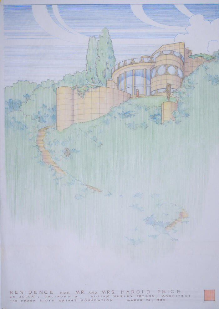 Perspective View, House for Harold C. Price, scheme 1