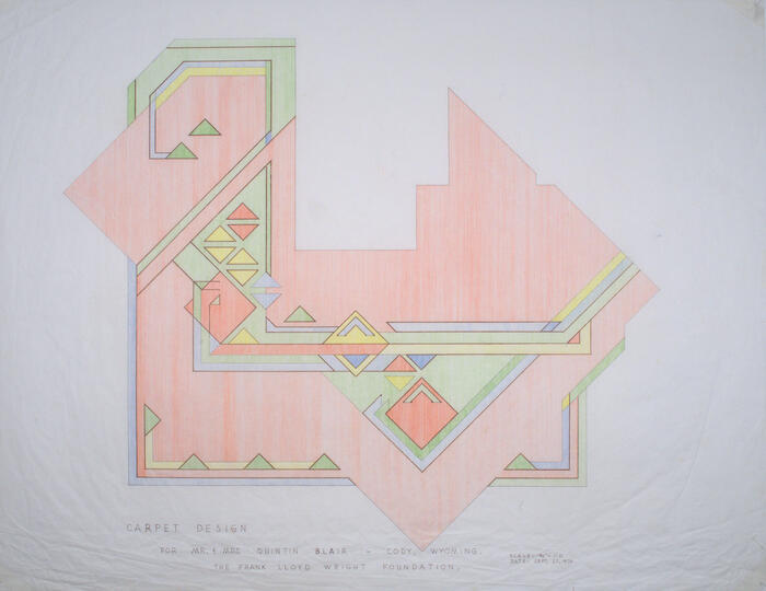 Drawing: Design for Carpet, Addition to House for Quintin Blair