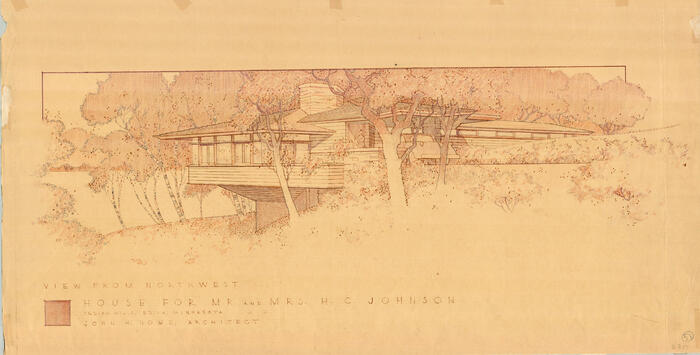 Perspective View, House for Herbert C. Johnson