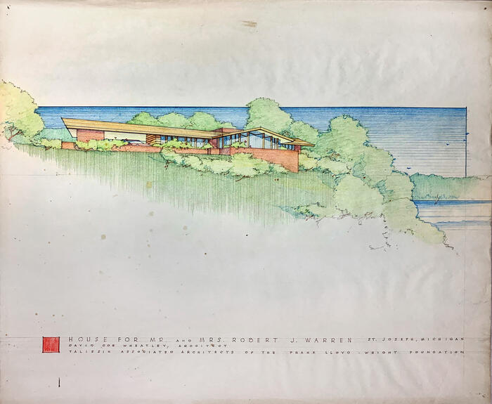 Perspective view, House for Mr. and Mrs. Robert J. Warren