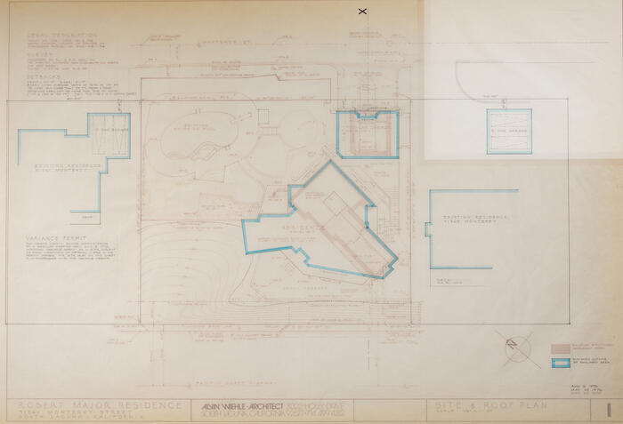 Site and Roof Plan, House Remodel for Robert Major
